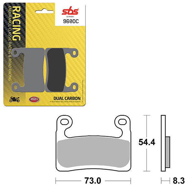 Sbs Dual Carbon Front For Race Use Only Brake Pad (6290960108) - 960DC | MunroPowersports.com
