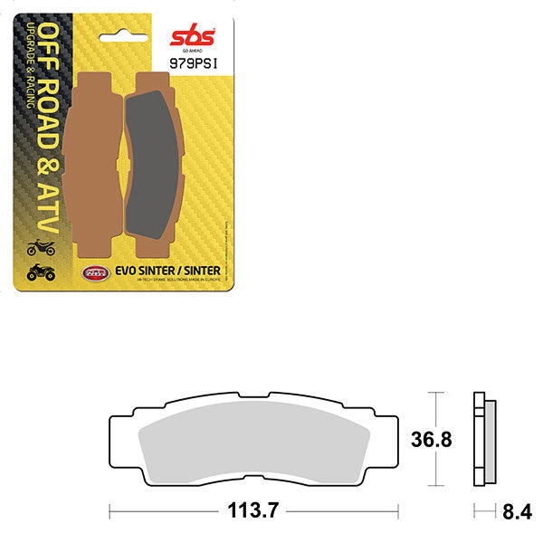 Sbs Atv/Utv Evo Sinter Brake Pad (6450979108) - 979PSI | MunroPowersports.com