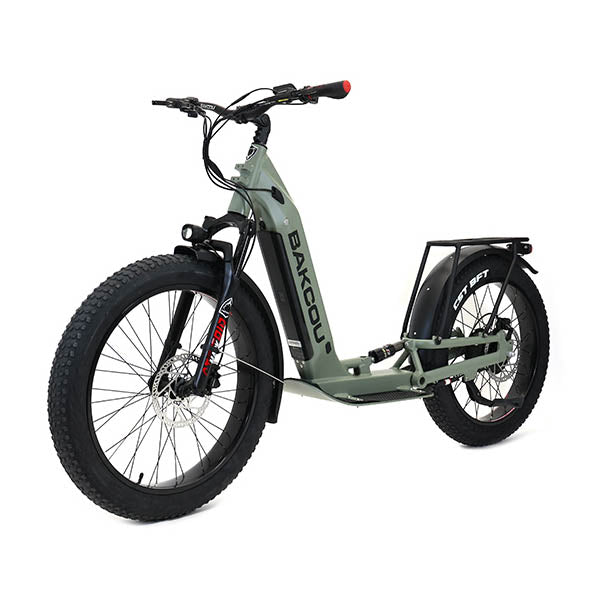 Bakcou Grizzly Electric Scooter Sage Green | MunroPowersports.com