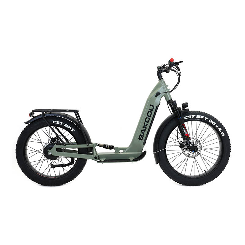 Bakcou Grizzly Electric Scooter Sage Green - S-GZY-SG | MunroPowersports.com