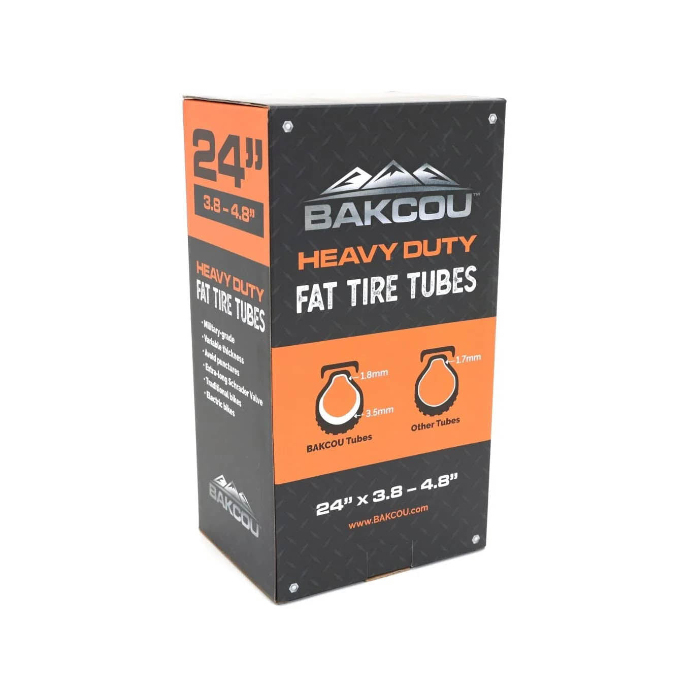 Bakcou Single Heavy Duty Fat Tire Tube 24" - P-TUBE-24X4 | MunroPowersports.com
