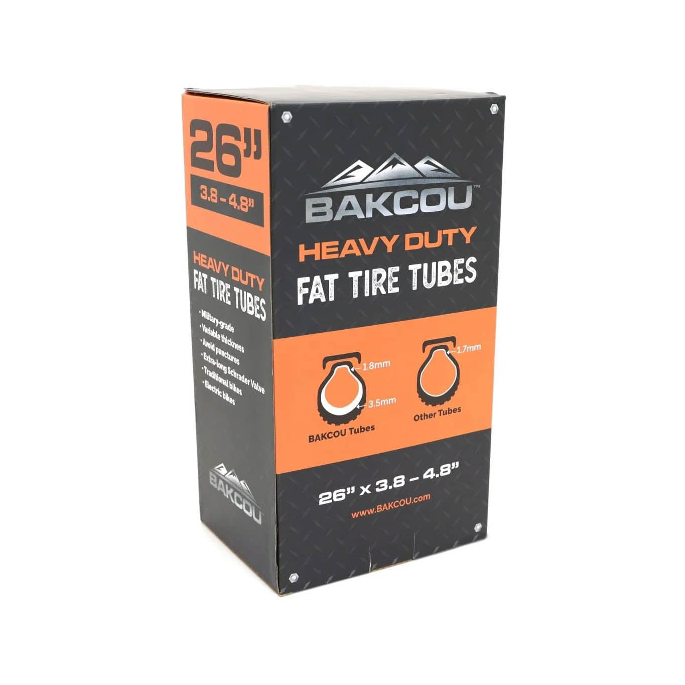 BAKCOU SINGLE HEAVY DUTY FAT TIRE TUBE 26" | MunroPowersports.com