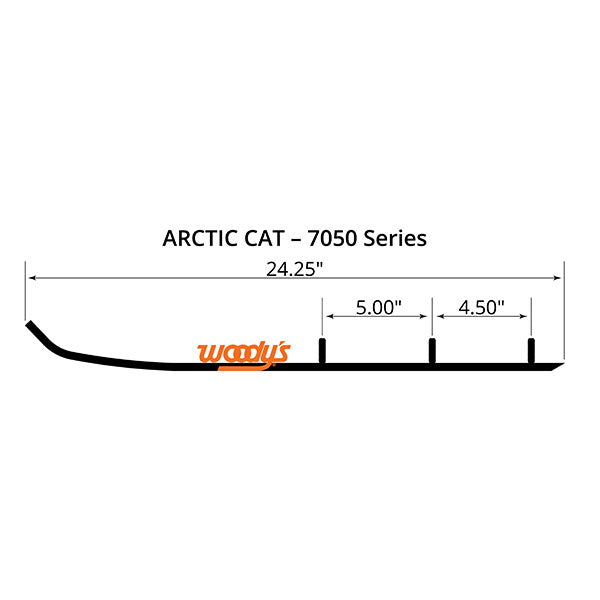 Woody's Flat-Top Extender Trail Iii 4" Carbide Runner (Eat3-7050) | MunroPowersports.com