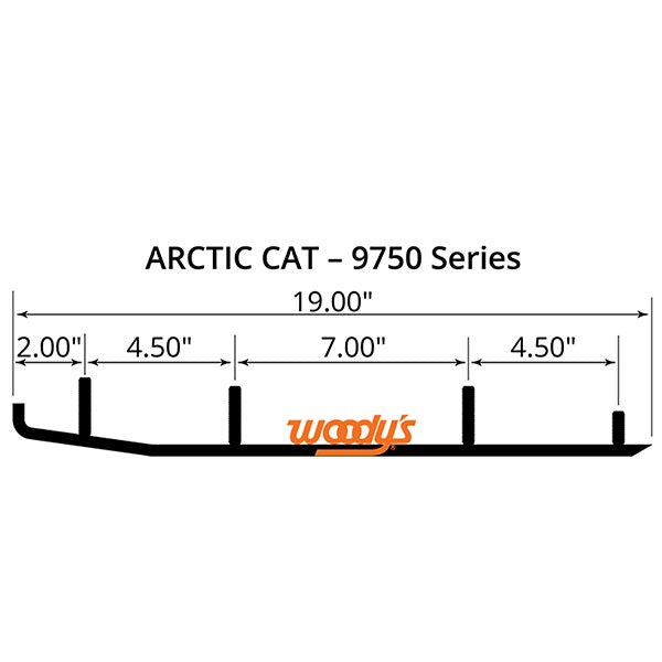 Woody's Flat-Top Extender Trail Iii 4" Carbide Runner (Eat3-9750) | MunroPowersports.com