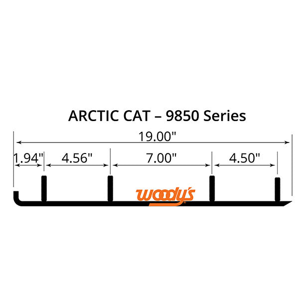 Woody's Flat-Top Extender Trail Iii 4" Carbide Runner (Eat3-9850) | MunroPowersports.com
