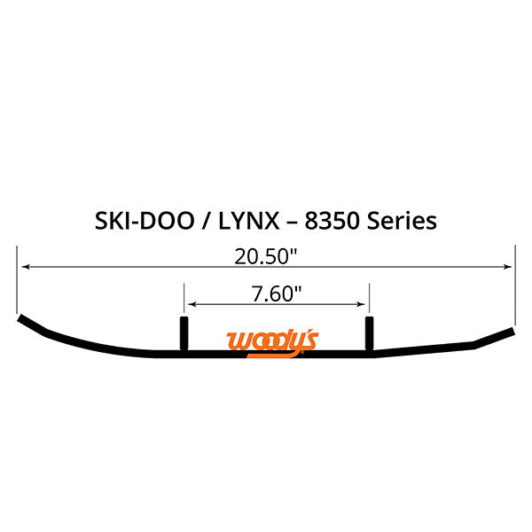 Woody's Flat-Top Extender Trail Iii 4" Carbide Runner (Elx3-8350) | MunroPowersports.com