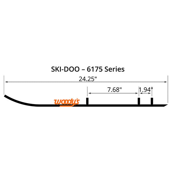Woody's Flat-Top Extender Trail Iii 4" Carbide Runner (ESD3-6175) | MunroPowersports.com