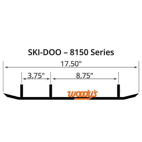 Woody's Flat-Top Extender Trail Iii 4" Carbide Runner (ESD3-8150) | MunroPowersports.com