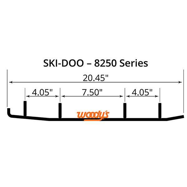 Woody's Flat-Top Extender Trail Iii 4" Carbide Runner (ESD3-8250) | MunroPowersports.com