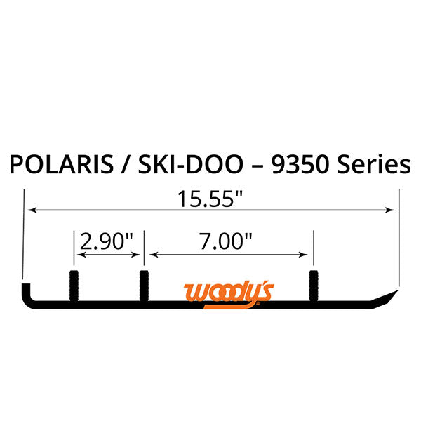 Woody's Flat-Top Extender Trail Iii 4" Carbide Runner (ESD3-9350) | MunroPowersports.com