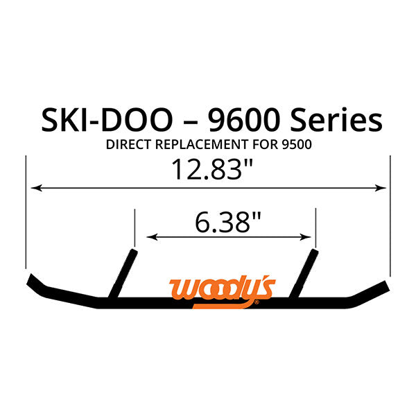 Woody's Flat-Top Extender Trail Iii 4" Carbide Runner (ESD3-9600) | MunroPowersports.com