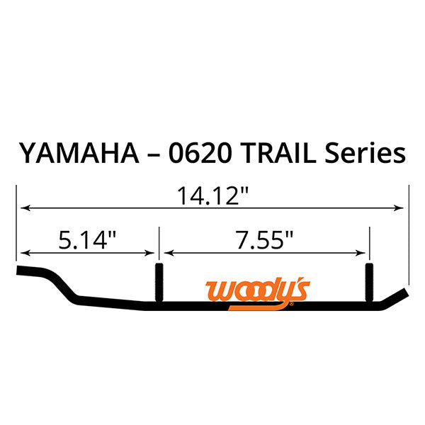 Woody's Flat-Top Extender Trail Iii 4" Carbide Runner (EYV3-0620) | MunroPowersports.com