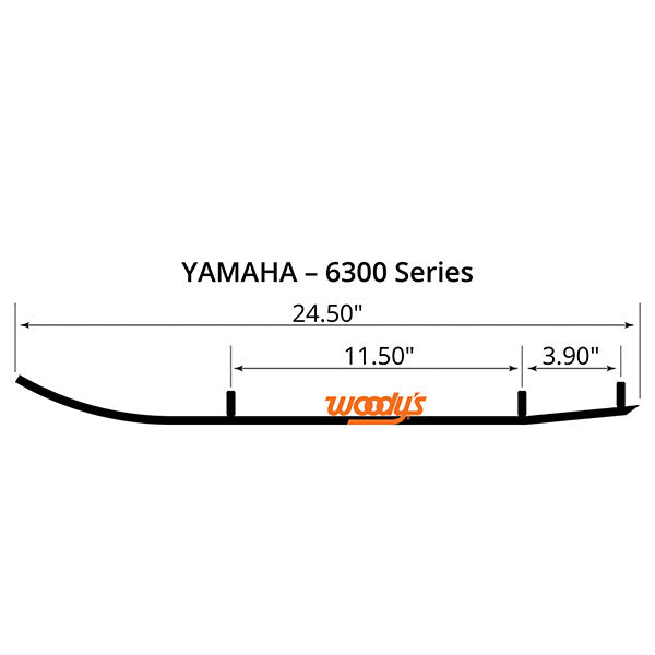Woody's Flat-Top Extender Trail Iii 4" Carbide Runner (EYV3-6300) | MunroPowersports.com