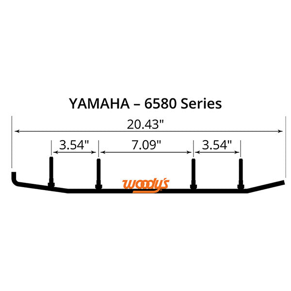 Woody's Flat-Top Extender Trail Iii 4" Carbide Runner (EYV3-6580) | MunroPowersports.com