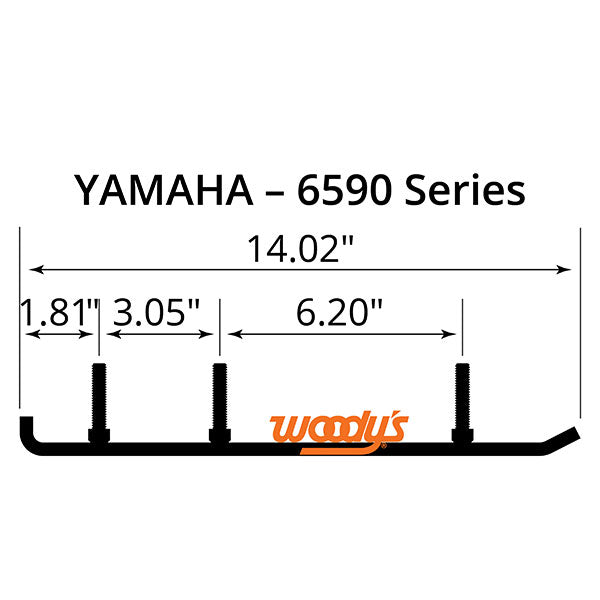 Woody's Flat-Top Extender Trail Iii 4" Carbide Runner (EYV3-6590) | MunroPowersports.com
