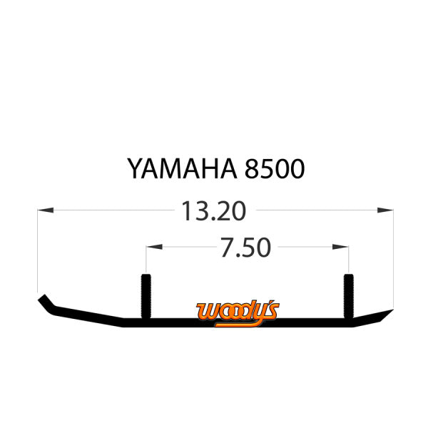 Woody's Flat-Top Extender Trail Iii 4" Carbide Runner (EYV3-8800) | MunroPowersports.com