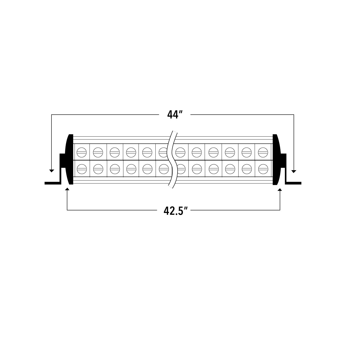 40" Curved Dual Row LED Light Bar Black Ops- DRCX40