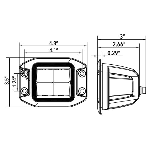 Hi-Lux 2.0 Flush Mount Pod 10-20218