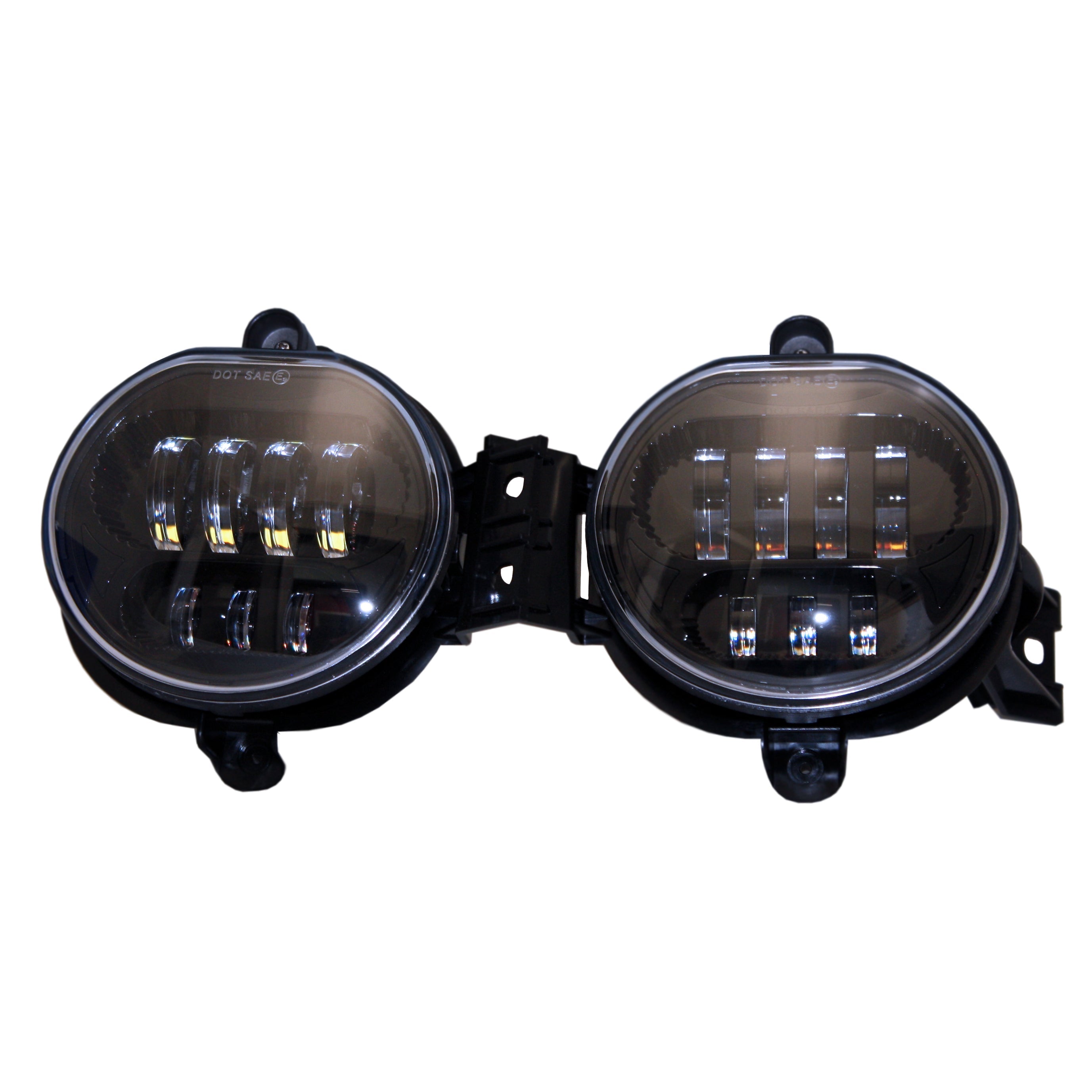 DOT/SAE Dodge Round LED Fog Lamp - Pair 02-08 Ram 1500, 03-09 Ram 2500/3500 (10-20221)