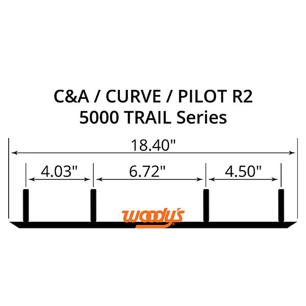 WOODY'S FLAT-TOP TRAIL BLAZER 6" CARBIDE TRAIL RUNNER (TCA-5000)