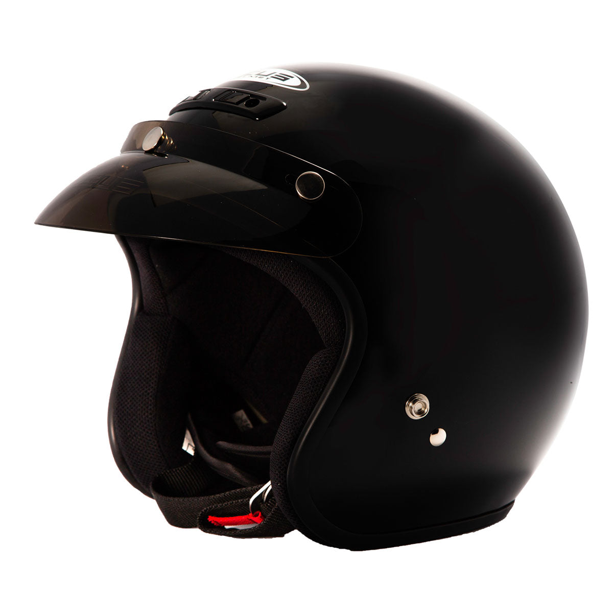 Zeus 381C Vintage Open Face Helmet ZS-381C-MBK-XS