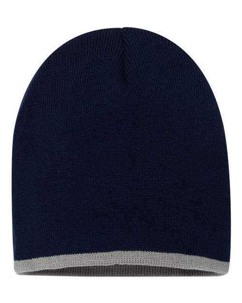 Sportsman 8" Bottom-Striped Knit Beanie - SP09 | MunroPowersports.com