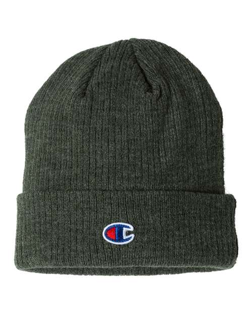 Champion Ribbed Knit Cuffed Beanie - CS4003 | MunroPowersports.com