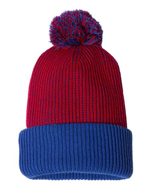 Sportsman 12" Knit Speckled Pom-Pom Beanie - SP70 | MunroPowersports.com
